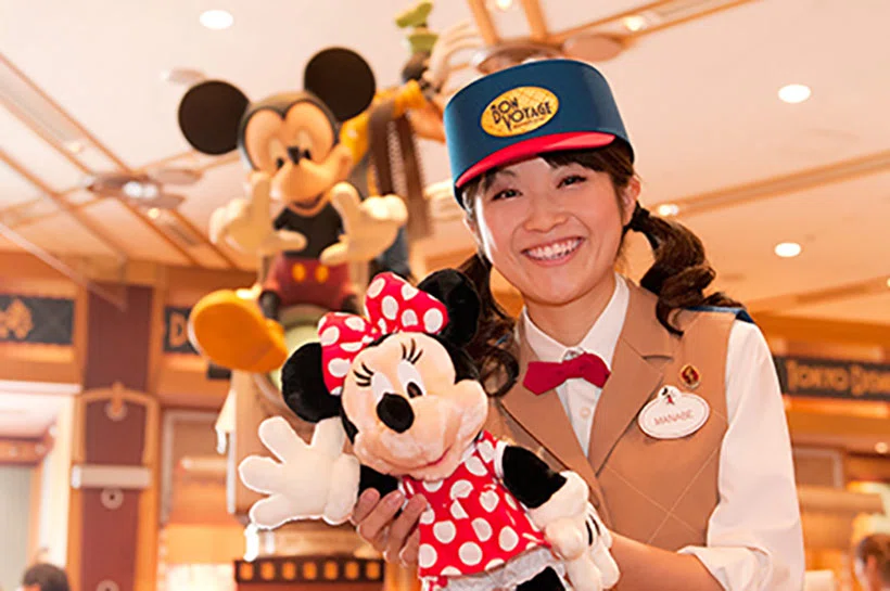 Disney Staff in costume engaging guests