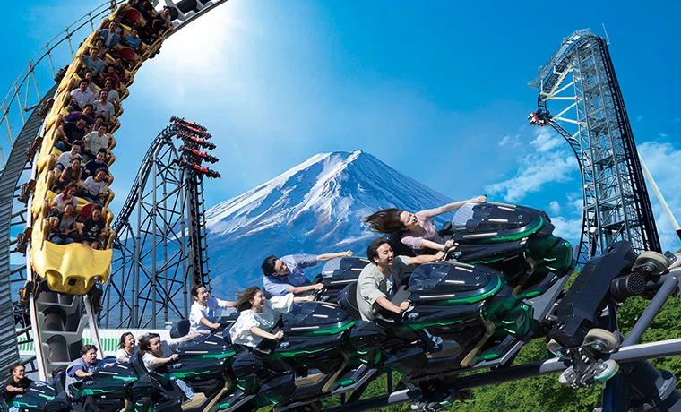 Thrill ride at Fuji-Q Highland